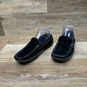 Banana Republic Black Suede Driving Moc Toe Loafers Men's Size 6